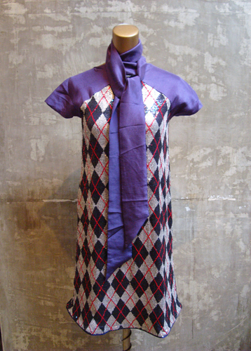 Sequined Argyle Dress